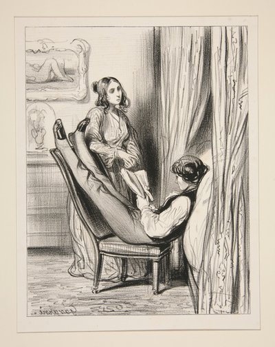 Die Romane geben den Frauen den Teufel und die Frauen dem Teufel... von Paul Gavarni