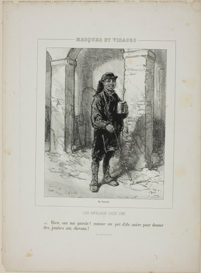 Die Engländer bei sich: - Nichts, auf mein Wort!... von Paul Gavarni