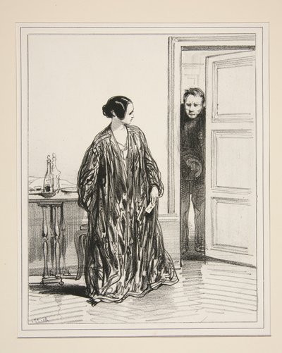 Les cigares de Clichy lui donnent la migraine a ce jeune homme... von Paul Gavarni