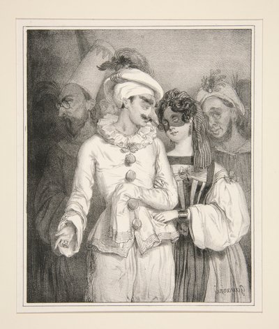 MASKERADE, nach einem Aquarell des Autors. von Paul Gavarni