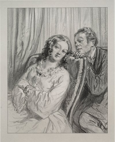 Masques et visages: Par-ci, par-la: Mame Beauminet, ta majesté..., 1857-58 von Paul Gavarni