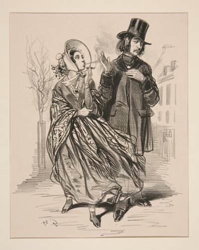 Mode der Männer (dieses letzte Wort ist durchgestrichen), der Frauen. von Paul Gavarni