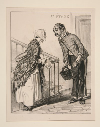 Sind Sie es nicht, Madame, die ich gestern auf dem Balkon der Italiener gesehen habe? von Paul Gavarni