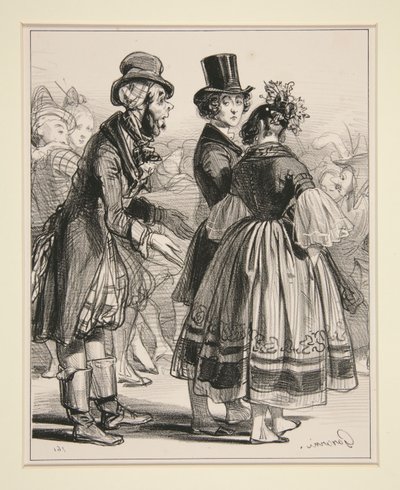 Nr. 6 - Der Karneval - Prete un peu la voleuse von Paul Gavarni