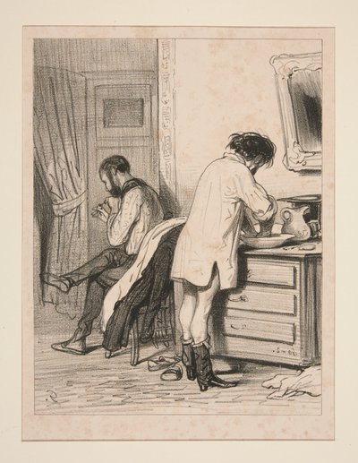 Orestes und Pylades wären bereit, füreinander zu sterben... von Paul Gavarni