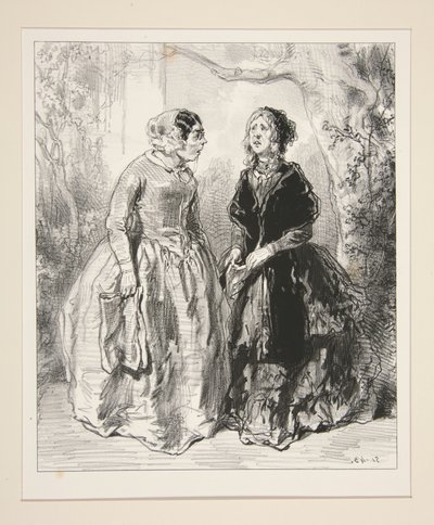 Erlauben Sie mir, Ihnen zu sagen, Fräulein de Fallacieux, dass das alles Ihr Verhalten in Rom nicht erklärt. von Paul Gavarni