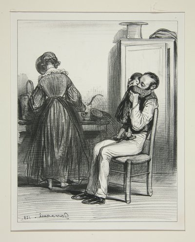 Kleiner Mann, wir bringen dir deine Mütze... von Paul Gavarni