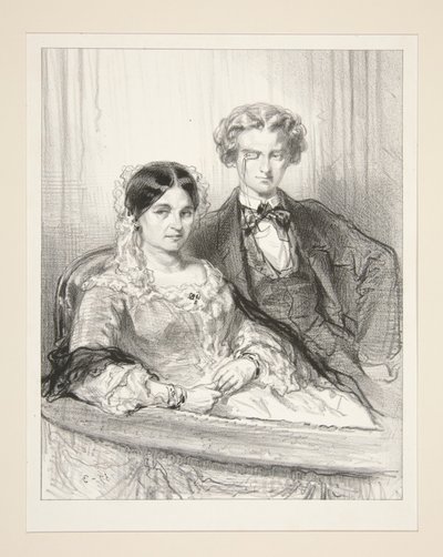 Phedre im Théâtre-Français. Debüt von M. Paul de Trois-Etoiles in der Rolle des Hippolyte. von Paul Gavarni