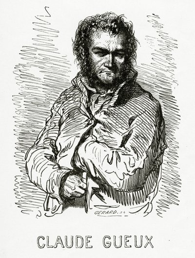 Porträt von Claude Gueux, 1834 von Paul Gavarni