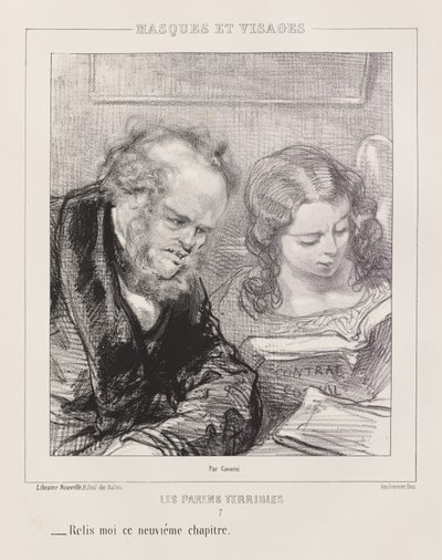 Die schrecklichen Eltern, Klavier (Les parents-terribles, piano) von Paul Gavarni
