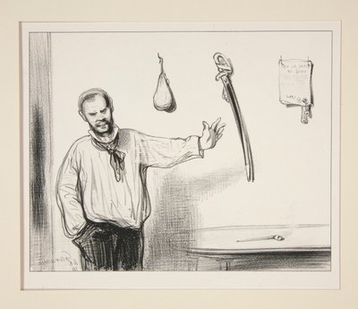 Eine Urkunde, ein Säbel, ein Scherz von Paul Gavarni
