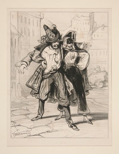 Eine liebevolle kleine Familie... von Paul Gavarni