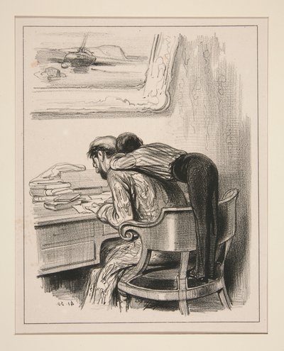 Ein Kleiner aus dem Internat, der sagte, du seist ein Abtrünniger... von Paul Gavarni