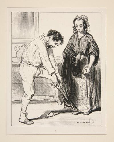 Eine Frau mit zwei Enden von Paul Gavarni