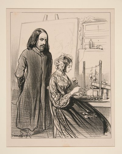 Sieh, Bichette, wie das Leben, dieses Gewebe aus Wahrheiten, mit Bildern gesät ist... von Paul Gavarni