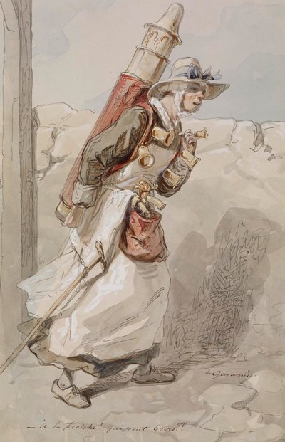 Schokoladenverkäuferin von Paul Gavarni