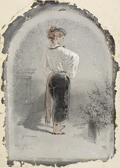 Frau im spanischen Kostüm von Paul Gavarni