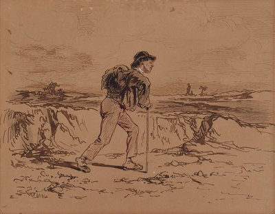 Junger Mann mit Rucksack von Paul Gavarni