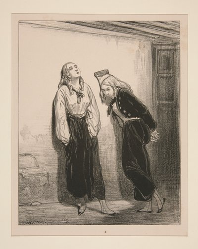 ...wie nichts ins Gefängnis geworfen... von Paul Gavarni