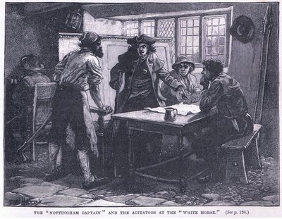 Der Nottingham-Kapitän und die Agitatoren am Weißen Pferd 1817 n. Chr. von Paul Hardy
