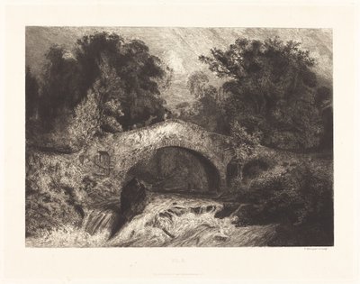 Eine Brücke in der Auvergne von Paul Huet