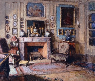 Ein Interieur eines Salons von Paul Jean Hugues