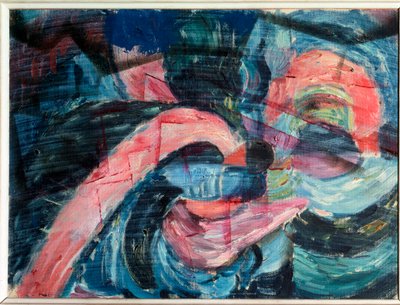 Ankunft am Ufer eines Baches und Bau einer Brücke von Paul Klee