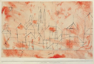 Stadt mit gotischem Münster, 1925 von Paul Klee