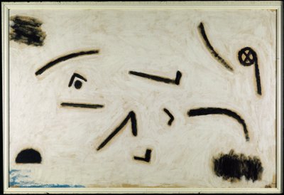 Ohne Titel (Zeichen auf schwarzem Hintergrund), ca. 1940 von Paul Klee