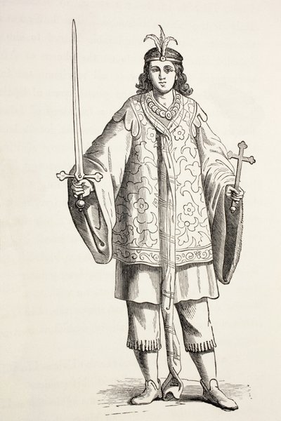 Der Page von Priester Johannes. Priester Johannes war auch bekannt als Presbyter Johannes von Paul Lacroix