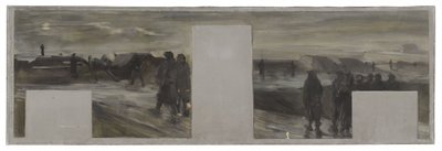 Skizze für das Kabinett des Präfekten des Pariser Rathauses: Die Wache an den Wällen von Paul Louis Delance