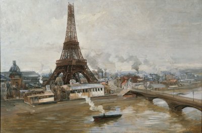 Der Eiffelturm von der Seine aus gesehen, 1889 von Paul Louis Delance