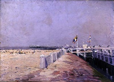 Der kleine Strand von Ostende von Paul Mathieu