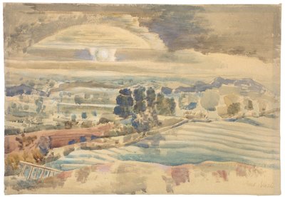 Sonnenaufgang über dem Tal von Paul Nash