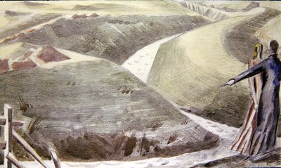 Der Große Deich, Romney Marsh von Paul Nash
