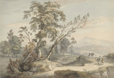 Italienische Landschaft mit Reisenden Nr.2, c.1760 von Paul Sandby