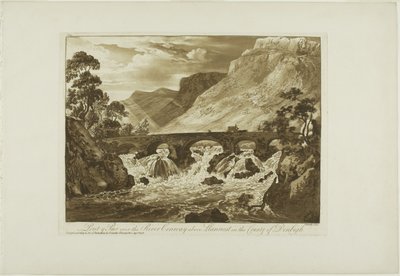 Pont y Pair über den Fluss Conway oberhalb von Llanrwst im County Denbigh von Paul Sandby
