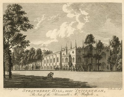 Strawberry Hill, Twickenham, London, der Sitz des ehrenwerten Horace Walpole von Paul Sandby