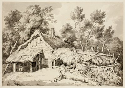 Reetgedecktes Häuschen von Paul Sandby