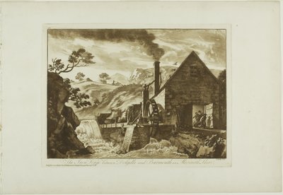 Die Eisenhütte zwischen Dolgelli und Barmouth in Merioneth Shire von Paul Sandby