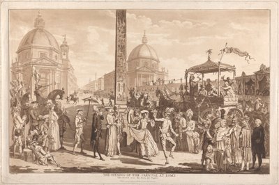Die Eröffnung des Karnevals in Rom von Paul Sandby