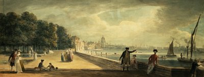 Ansicht der Stadt von der Terrasse des Somerset House von Paul Sandby
