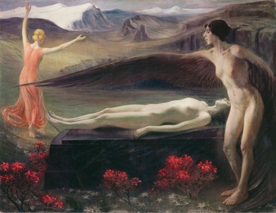 Frauen in einer Landschaft von Paul Schad Rossa