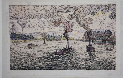 Seine mit Dampfern von Paul Signac