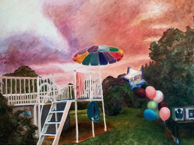 Hinterhof Geburtstag Sonnenuntergang von Pauline Wegman | Key and Sea Creative