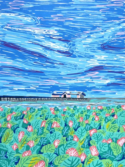 Lebhafter Küstenpier von Pauline Wegman | Key and Sea Creative