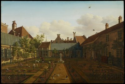 Ansicht eines Stadthausgartens in Den Haag, 1775 von Paulus Constantijn la Fargue