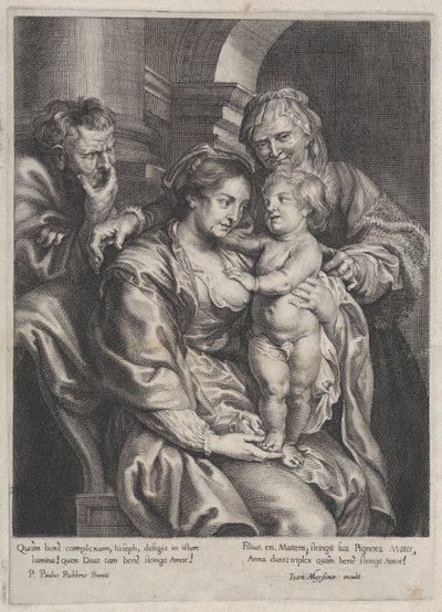 Heilige Familie mit der heiligen Anna, ca. 1620-70 von Paulus Pontius