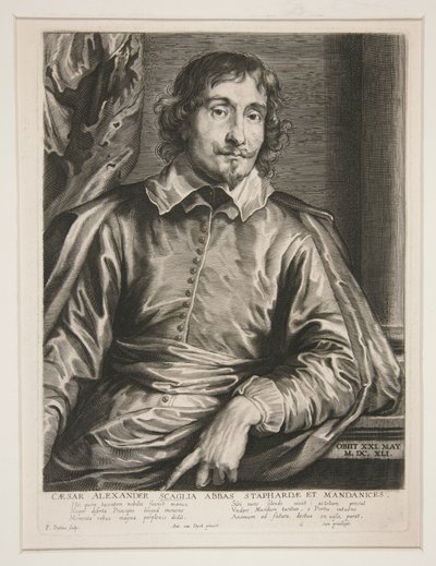 Porträt von Abbe Caesar Alexander Scaglia von Paulus Pontius
