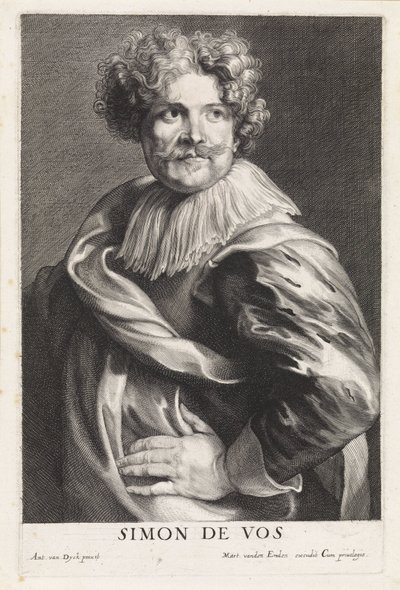 Porträt des Malers Simon de Vos von Paulus Pontius